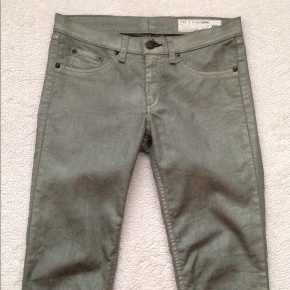 ๐HP X2๐Rag & Bone Metallic Coated Skinny Jeans - Picture 3 of 8